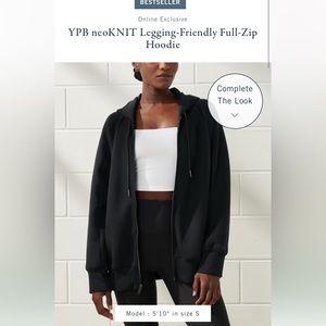 YPB neoKNIT Legging-Friendly Full-Zip Hoodie Size Small
